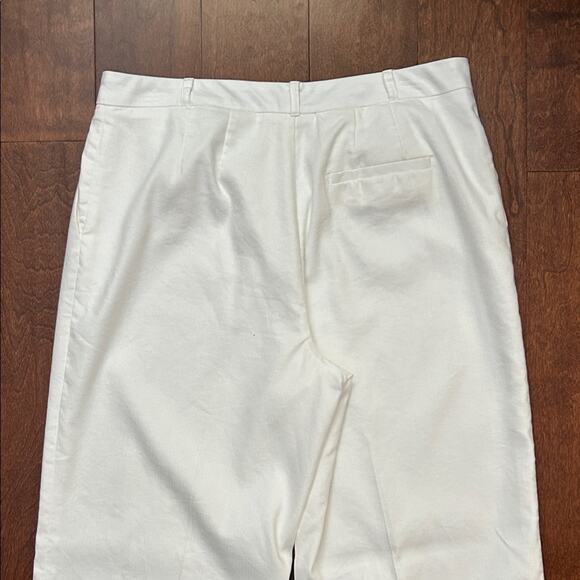 Coldwater Creek Women’s White Linen Blend Wide Leg Pants, Size 12 - Picture 9 of 13